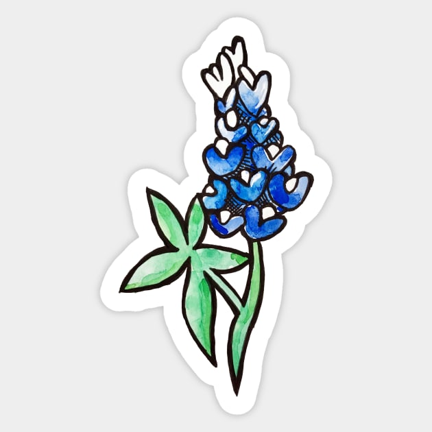 Texas Bluebonnets Sticker by bubbsnugg